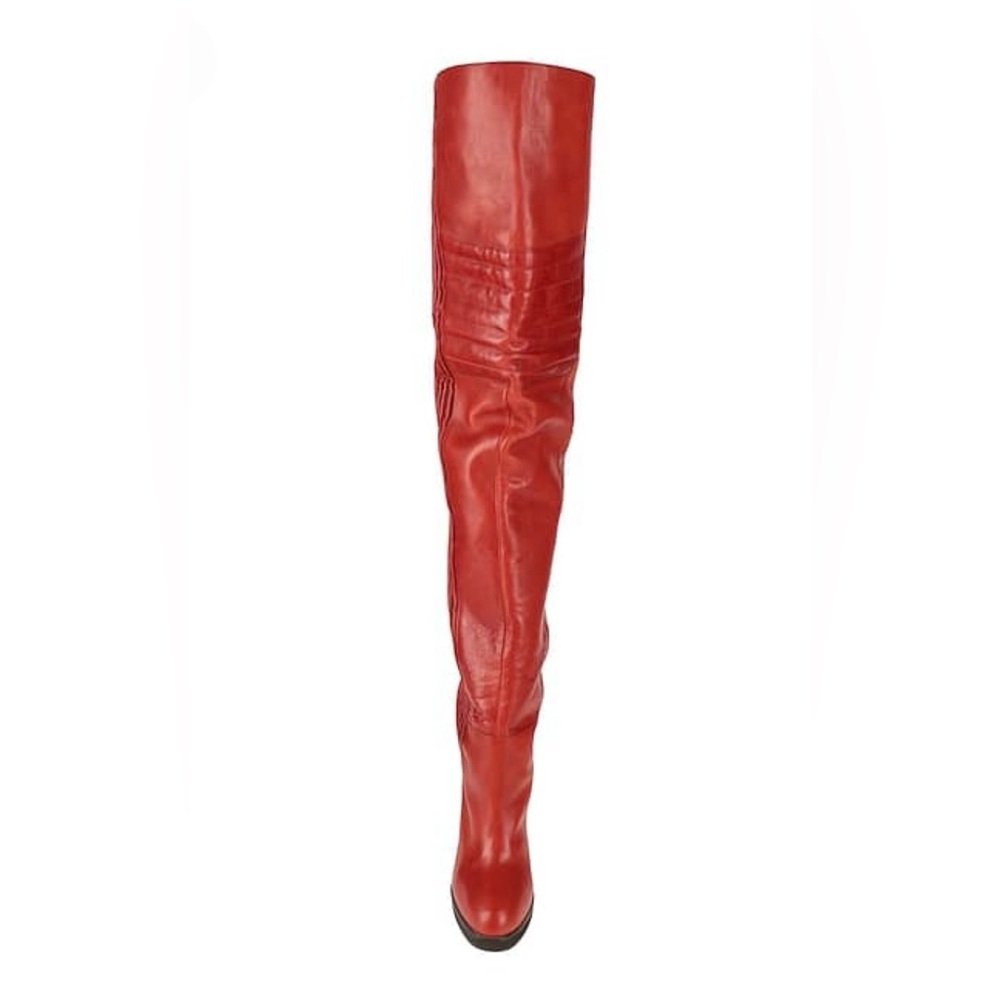Isabel Marant Red Over the Knee Boots - Picture 6 of 9